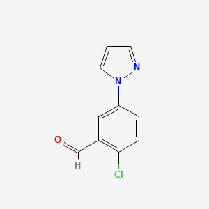 2-Chloro-5-(1h-pyrazol-1-yl)benzaldehyde