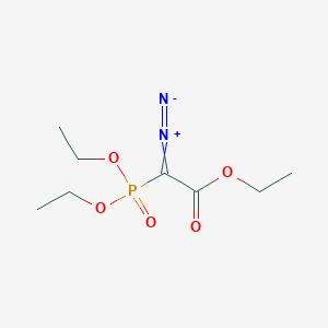 molecular formula C8H15N2O5P B8777197 Ethyl 2-diazo-2-diethoxyphosphoryl-acetate 