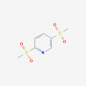 molecular formula C7H9NO4S2 B8777237 2,5-Bis(methylsulfonyl)pyridine CAS No. 85330-63-8