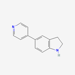 molecular formula C13H12N2 B8777264 5-(Pyridin-4-yl)indoline CAS No. 90679-08-6