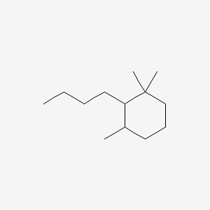 molecular formula C13H26 B8777272 Cyclohexane, 2-butyl-1,1,3-trimethyl- CAS No. 54676-39-0