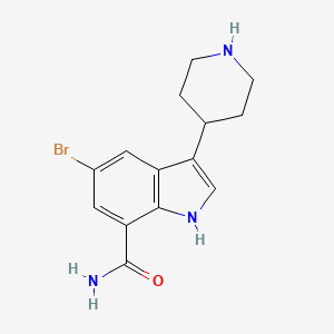 5-bromo-3-(4-piperidinyl)-1H-indole-7-carboxamide
