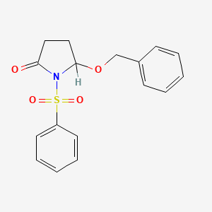 molecular formula C17H17NO4S B8777324 5-(Phenylmethoxy)-1-(phenylsulfonyl)-2-pyrrolidinone CAS No. 111711-95-6