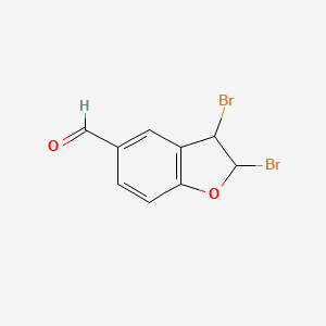 molecular formula C9H6Br2O2 B8777329 2,3-Dibromo-2,3-dihydro-1-benzofuran-5-carbaldehyde CAS No. 578028-26-9