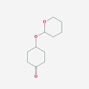 molecular formula C11H18O3 B8777331 Cyclohexanone, 4-[(tetrahydro-2H-pyran-2-yl)oxy]- CAS No. 60739-53-9