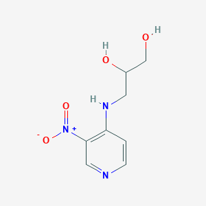molecular formula C8H11N3O4 B8777337 3-[(3-Nitropyridin-4-yl)amino]propane-1,2-diol CAS No. 105630-60-2
