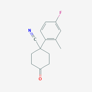 1-(4-Fluoro-2-methylphenyl)-4-oxocyclohexanecarbonitrile