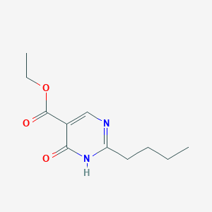 molecular formula C11H16N2O3 B8777444 Ethyl 2-butyl-6-oxo-1,6-dihydropyrimidine-5-carboxylate 