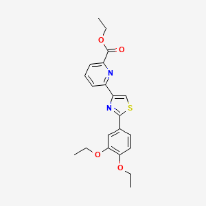 Ethyl 6-(2-(3,4-diethoxyphenyl)thiazol-4-yl)picolinate