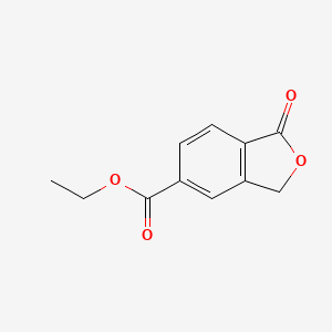 molecular formula C11H10O4 B8777499 Ethyl 1,3-dihydro-1-oxoisobenzofuran-5-carboxylate CAS No. 23405-31-4