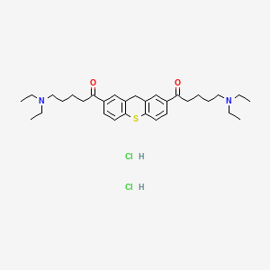 1-Pentanone, 1,1'-(9H-thioxanthene-2,7-diyl)bis(5-(diethylamino)-, dihydrochloride