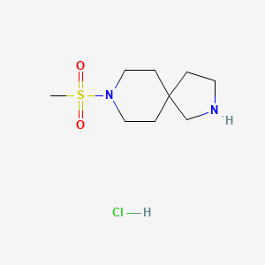 molecular formula C9H19ClN2O2S B8777681 8-(Methylsulfonyl)-2,8-diazaspiro[4.5]decane hydrochloride 