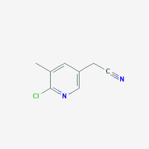 molecular formula C8H7ClN2 B8777706 2-(6-Chloro-5-methylpyridin-3-yl)acetonitrile 