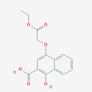 molecular formula C15H14O6 B8777862 4-(2-Ethoxy-2-oxoethoxy)-1-hydroxy-2-naphthoic acid 