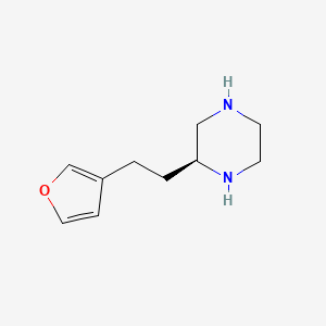 molecular formula C10H16N2O B8777893 (2S)-2-(2-Furan-3-ylethyl)piperazine 