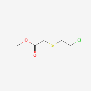 molecular formula C5H9ClO2S B8777908 Methyl 2-chloroethylthioacetate CAS No. 73623-44-6