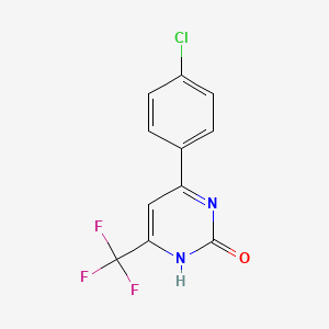 molecular formula C11H6ClF3N2O B8777934 4-(4-Chlorophenyl)-6-(trifluoromethyl)pyrimidin-2-ol 