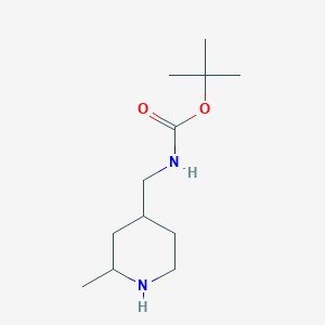 molecular formula C12H24N2O2 B8777940 tert-Butyl N-[(2-methylpiperidin-4-yl)methyl]carbamate 