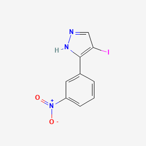molecular formula C9H6IN3O2 B8777964 4-iodo-3-(3-nitrophenyl)-1H-pyrazole 