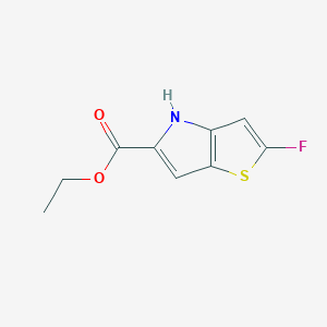 molecular formula C9H8FNO2S B8777978 ethyl 2-fluoro-4H-thieno[3,2-b]pyrrole-5-carboxylate 