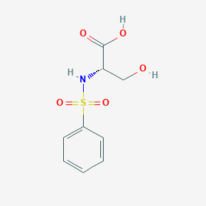 molecular formula C9H11NO5S B8777989 Phenylsulfonyl-L-serine 