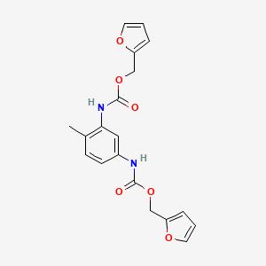 molecular formula C19H18N2O6 B8777993 N,N'-Bis(2-furylmethoxycarbonyl)-4-methyl-1,3-phenylenediamine CAS No. 60387-39-5