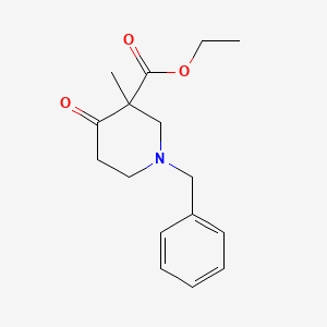 molecular formula C16H21NO3 B8778014 3-Methyl-4-oxo-1-(phenylmethyl)-3-piperidinecarboxylic acid ethyl ester 