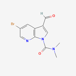 1H-Pyrrolo[2,3-b]pyridine-1-carboxamide, 5-bromo-3-formyl-N,N-dimethyl-