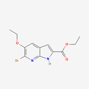 6-bromo-5-ethoxy-1H-pyrrolo[2,3-b]pyridine-2-carboxylic acid ethyl ester