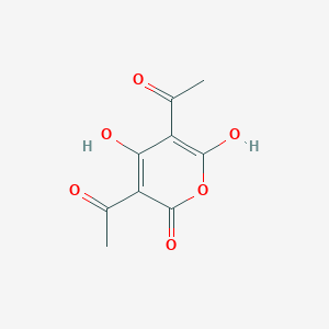 molecular formula C9H8O6 B8778119 3,5-Diacetyl-2,6-dihydroxy-4h-pyran-4-one CAS No. 33524-89-9