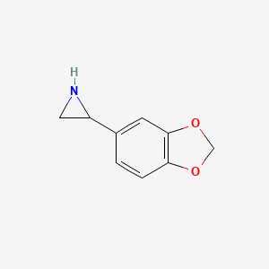 molecular formula C9H9NO2 B8778200 2-(benzo[d][1,3]dioxol-5-yl)aziridine CAS No. 62681-67-8