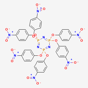 molecular formula C36H24N9O18P3 B8778282 Hexakis(4-nitrophenoxy)cyclotriphosphazene CAS No. 14711-91-2
