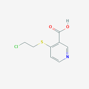 molecular formula C8H8ClNO2S B087783 Nicotinic acid, 4-(2-chloroethylthio)- CAS No. 13096-15-6