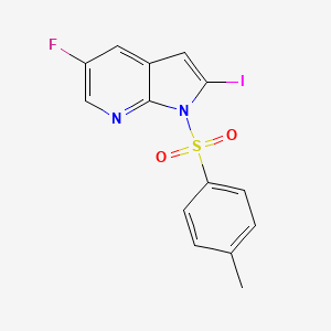 1H-Pyrrolo[2,3-b]pyridine, 5-fluoro-2-iodo-1-[(4-methylphenyl)sulfonyl]-
