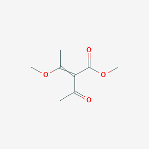molecular formula C8H12O4 B8778370 Methyl 2-acetyl-3-methoxybut-2-enoate 