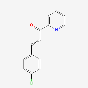 molecular formula C14H10ClNO B8778376 2-Propen-1-one, 3-(4-chlorophenyl)-1-(2-pyridinyl)- CAS No. 24582-75-0