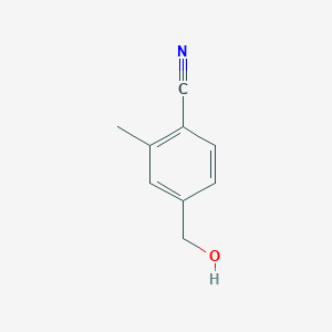 molecular formula C9H9NO B8778399 4-(Hydroxymethyl)-2-methylbenzonitrile 