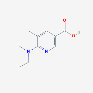 molecular formula C10H14N2O2 B8778424 6-(Ethyl(methyl)amino)-5-methylnicotinic acid 