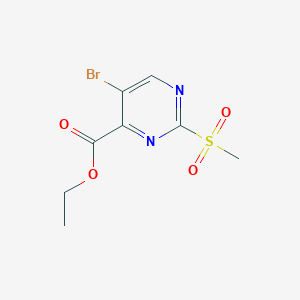 molecular formula C8H9BrN2O4S B8778464 Ethyl 5-bromo-2-(methylsulfonyl)pyrimidine-4-carboxylate CAS No. 1316122-36-7