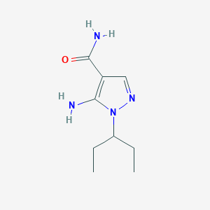 molecular formula C9H16N4O B8778471 5-Amino-1-(pentan-3-yl)-1H-pyrazole-4-carboxamide CAS No. 666235-34-3
