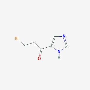 molecular formula C6H7BrN2O B8778494 3-Bromo-1-(1H-imidazol-5-YL)propan-1-one 