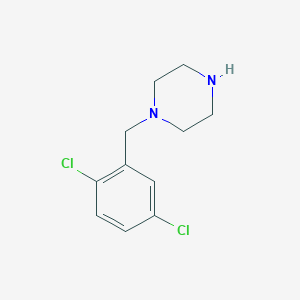 molecular formula C11H14Cl2N2 B8778647 1-[(2,5-Dichlorophenyl)methyl]piperazine 