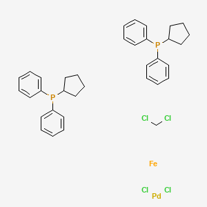 molecular formula C35H40Cl4FeP2Pd B8778920 (1,1'-Bis(diphenylphosphino)ferrocene)dichloropalladium-dichloromethane 