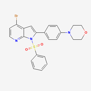 1H-Pyrrolo[2,3-b]pyridine, 4-bromo-2-[4-(4-morpholinyl)phenyl]-1-(phenylsulfonyl)-
