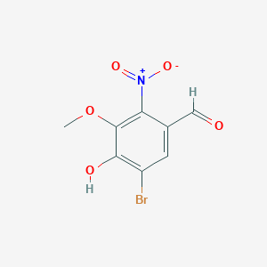 molecular formula C8H6BrNO5 B8778971 5-Bromo-2-nitrovanillin CAS No. 98434-34-5