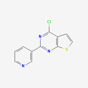 molecular formula C11H6ClN3S B8778980 3-(4-Chlorothieno[2,3-D]pyrimidin-2-YL)pyridine 