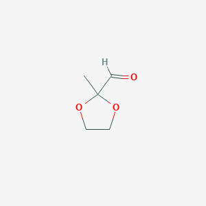 molecular formula C5H8O3 B8779123 2-Methyl-1,3-dioxolane-2-carbaldehyde CAS No. 39050-39-0