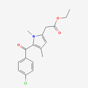 molecular formula C17H18ClNO3 B8779138 Ethyl 5-(4-chlorobenzoyl)-1,4-dimethyl-1H-pyrrole-2-acetate CAS No. 33369-30-1