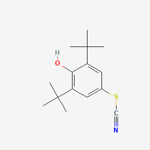 molecular formula C15H21NOS B8779143 2,6-DI-Tert-butyl-4-thiocyanato-phenol CAS No. 3957-71-9