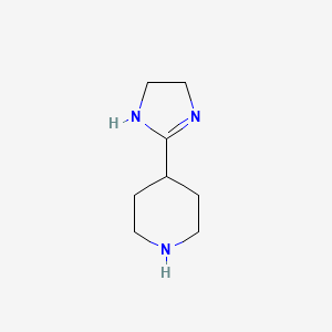 molecular formula C8H15N3 B8779144 4-(4,5-dihydro-1H-imidazol-2-yl)piperidine 